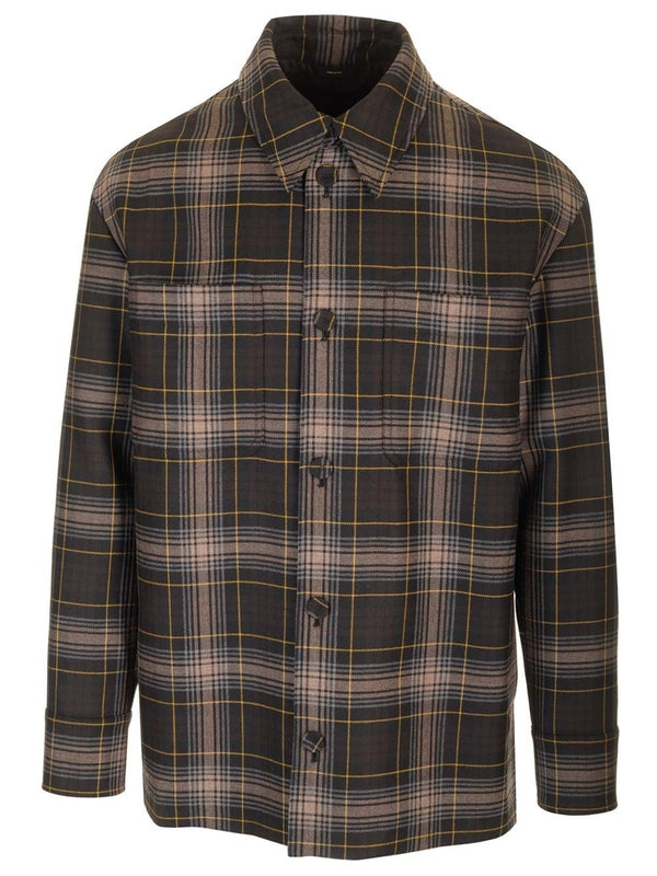 Go-to Check Pattern Wool Shirt Jacket