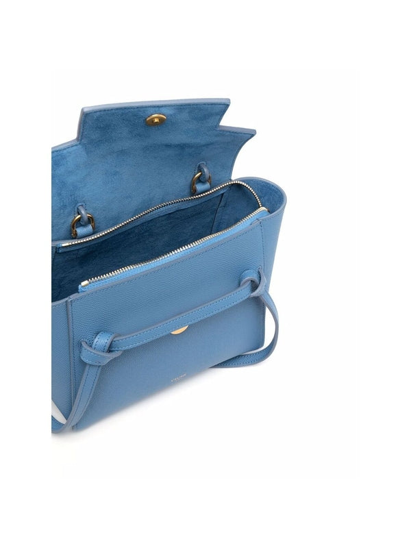 Belt Logo Grain Leather Nano
  Tote Bag