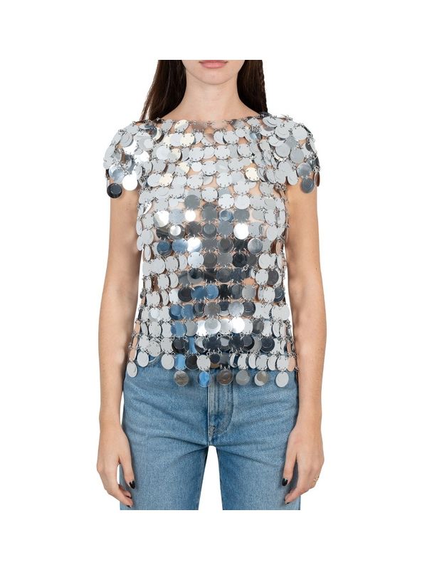 Allover Sequin Embellished Short-sleeve T-shirt