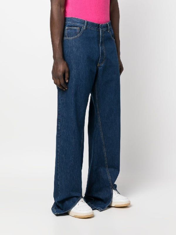 Reverse Wide Denim Pants