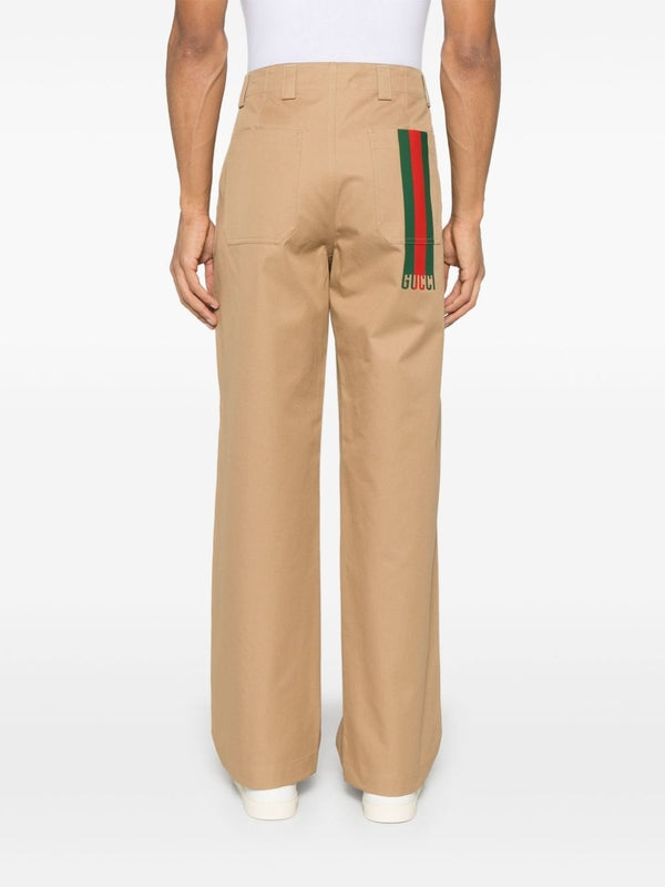 Beige Cotton Pants