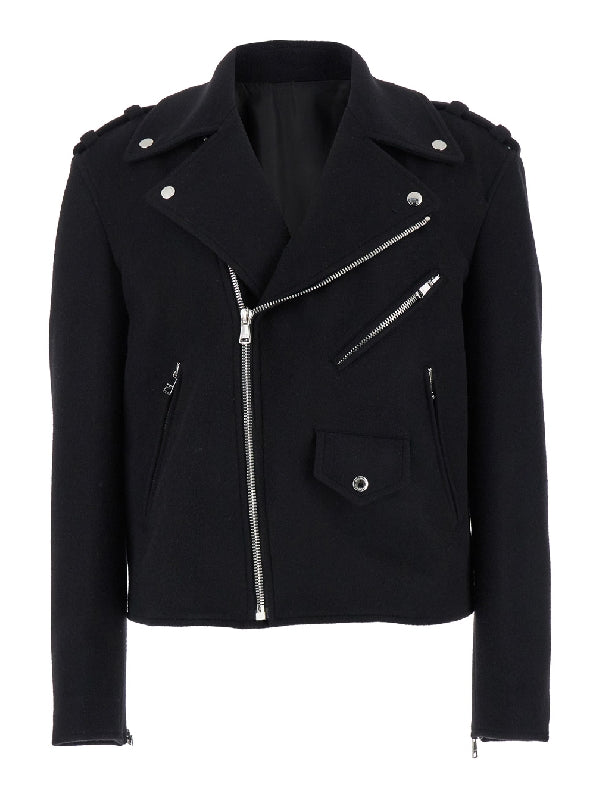 Wool Felt Biker Jacket