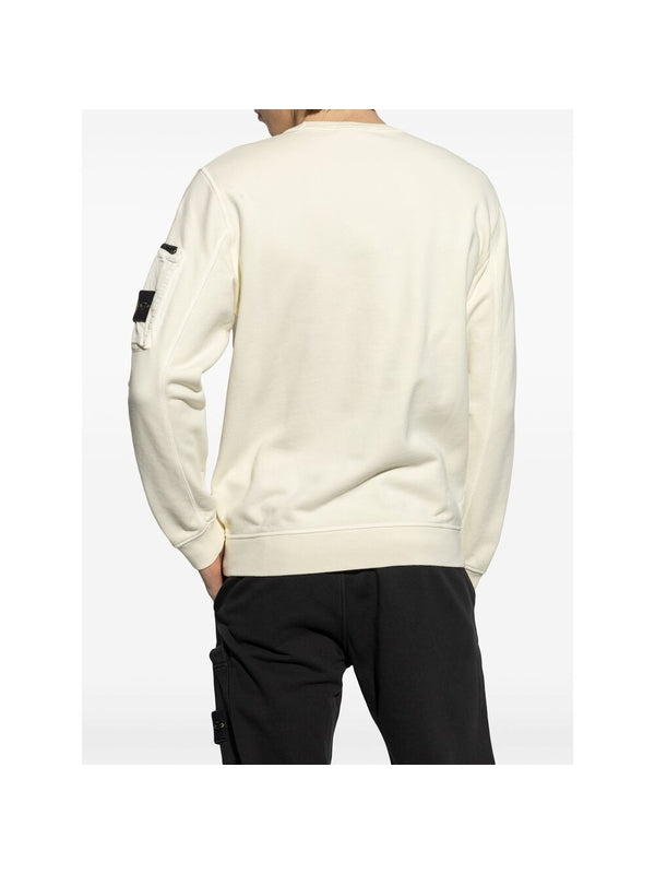 Appliqué Patch Zipper Pocket
  Sweatshirt