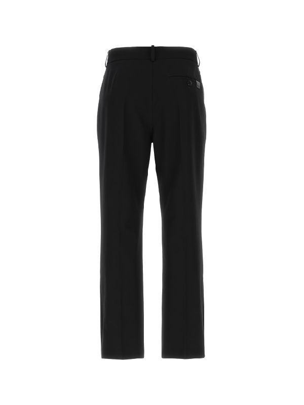 Zipper Hem Detail Cotton Pants