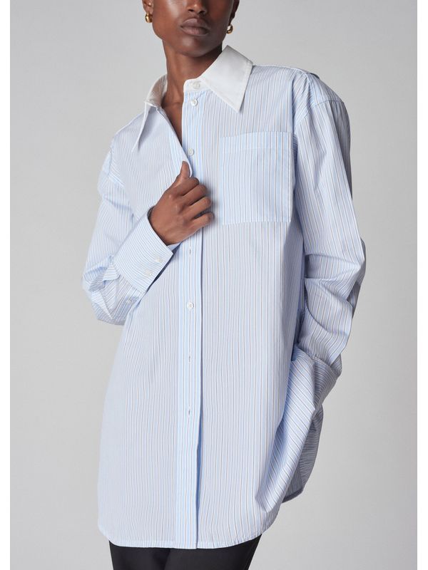 Stripe Cotton Silk Shirt