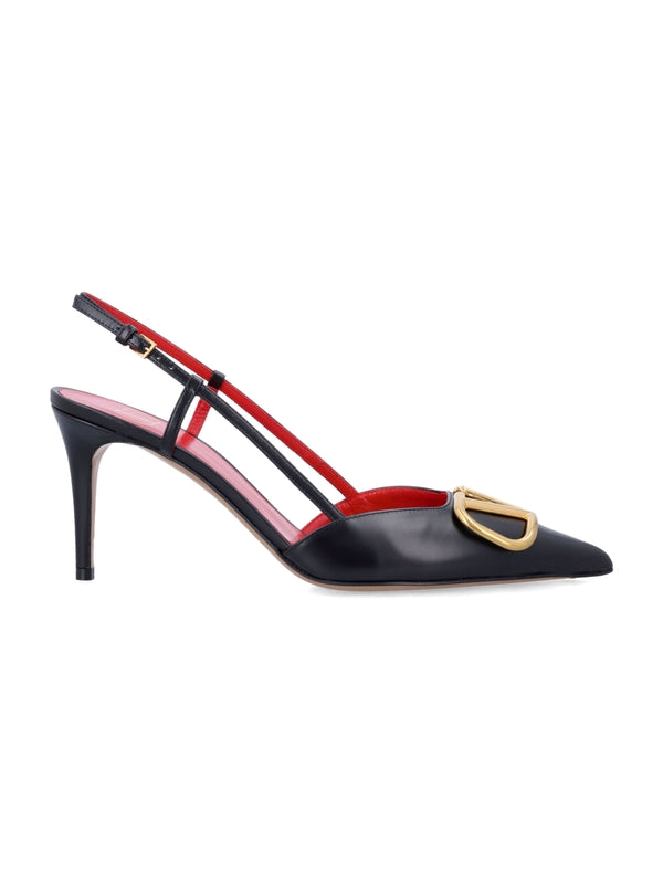 V Logo Signature Slingback Heel