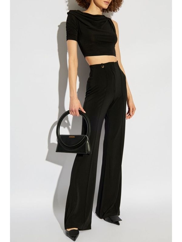 JACQUEMUS - Black Flare Pants - Jente