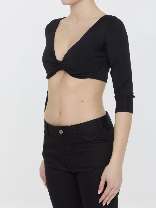 Drape Crop Silk Knit