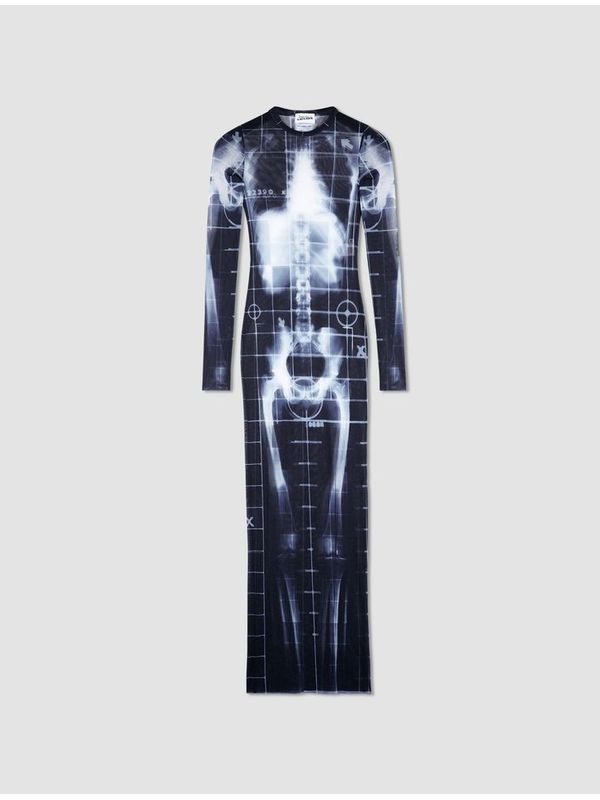 Skeleton Graphic Printing Long Dress