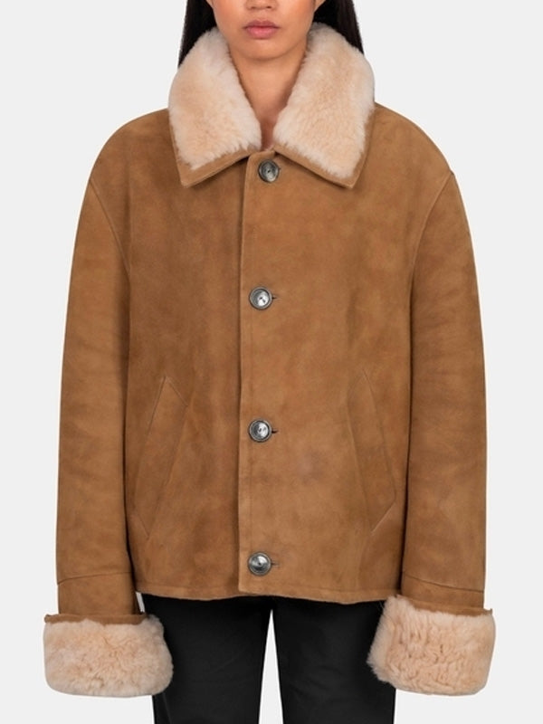 Ami Brown Fur & Shearling