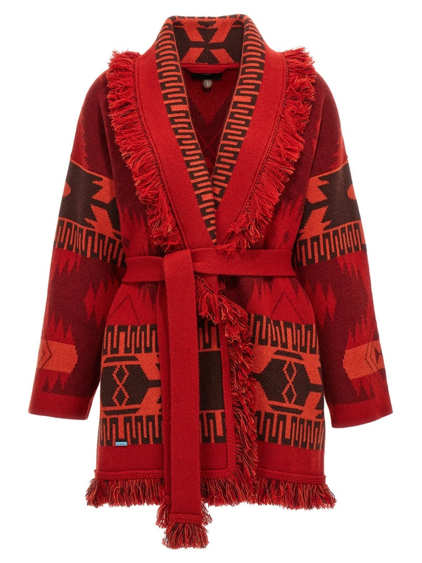 Icon Jacquard
  Fringe Cardigan