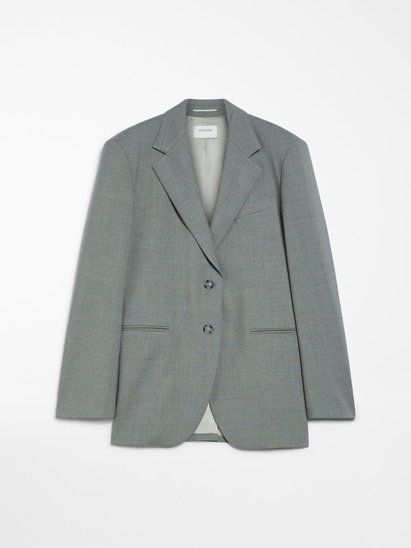 Single-Breasted Wool Tailored Jacket