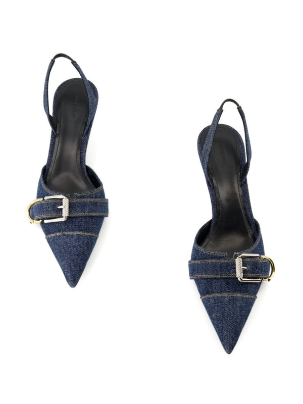 Buayu Washing Denim Slingback Heel