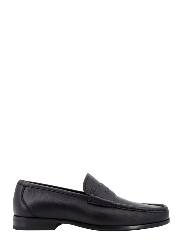 Logo Embossed Leather Loafer