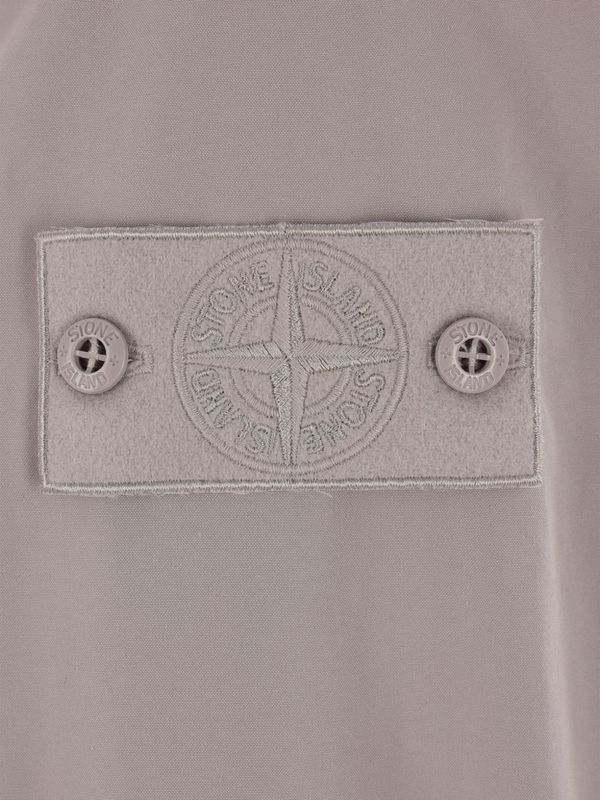 Wappen Patch High-Neck Cotton Zip-Up Jacket