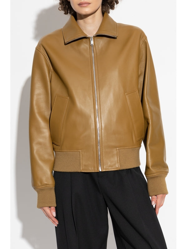 Zip-Up Leather
  Bomber