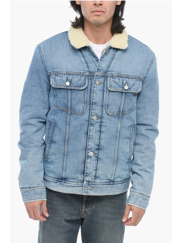 D Barcy Shearling Padding Denim Jacket