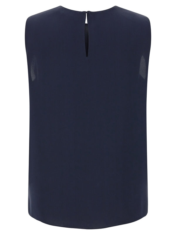 Back Button
  Silk Sleeveless Top