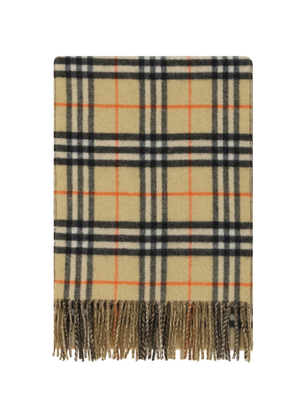 Check Pattern Cashmere Scarf