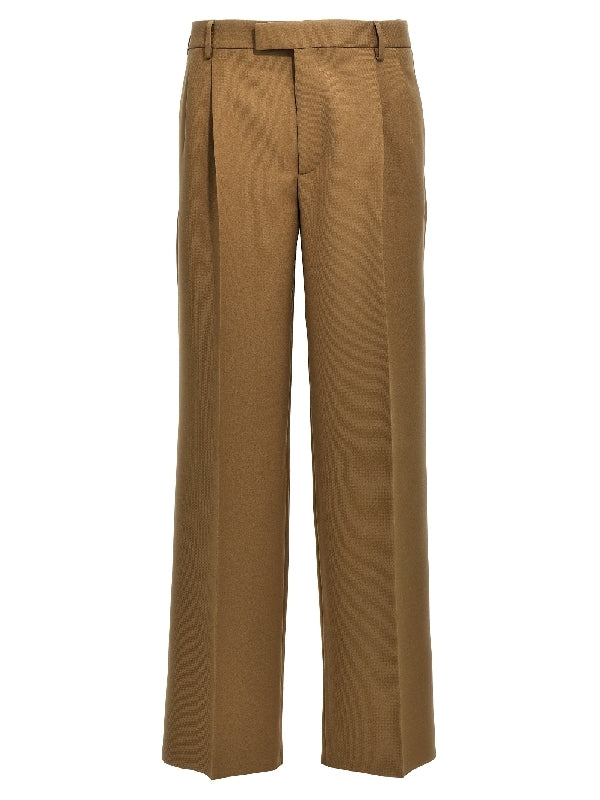 Straight Pleated Pants