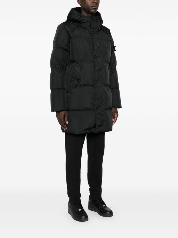 Wappen Patch Nylon Puffer Jacket