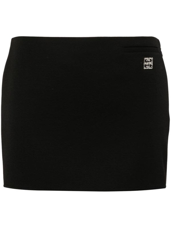 4g Logo Wool Skirt