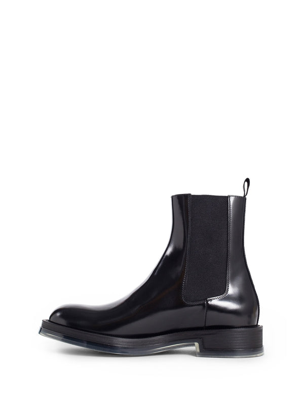 Black Leather Chelsea Boots