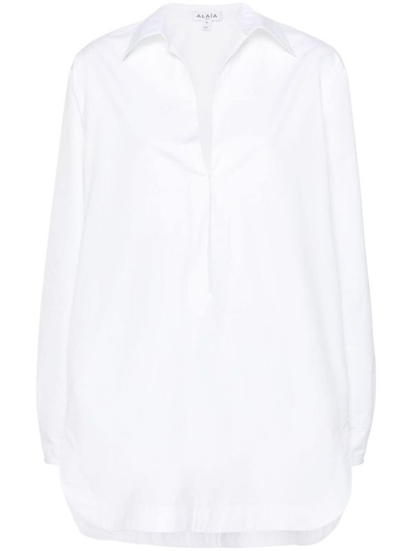 White Cotton Long Shirt