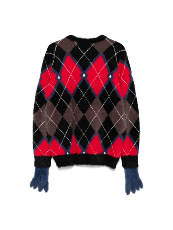 Argyle Pattern Nylon Knit