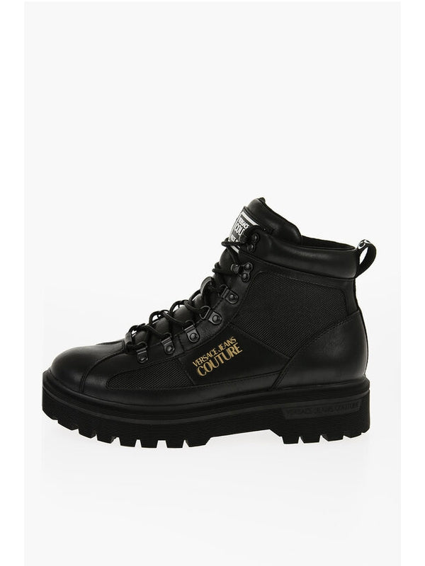 Versace Black Lace-Up Boots