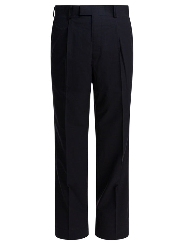 Auralee Navy Tailored Pants