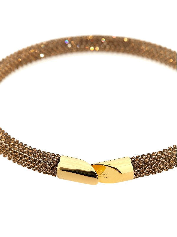 Crystal Pixel Goldtone
  Necklace