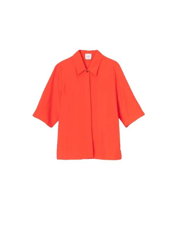 Silk Blend Short Sleeve Shirt