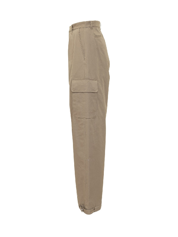 Wide Cotton Cargo Pants