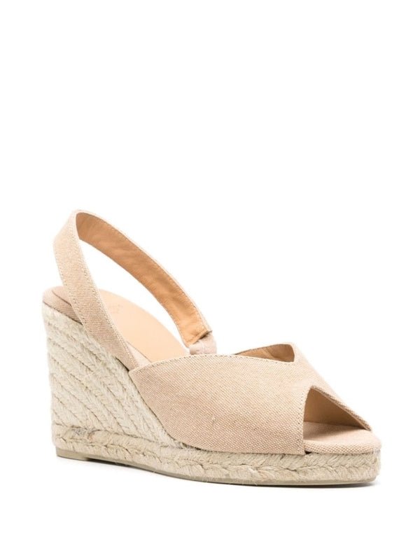Castaner Beige Wedge Sandals