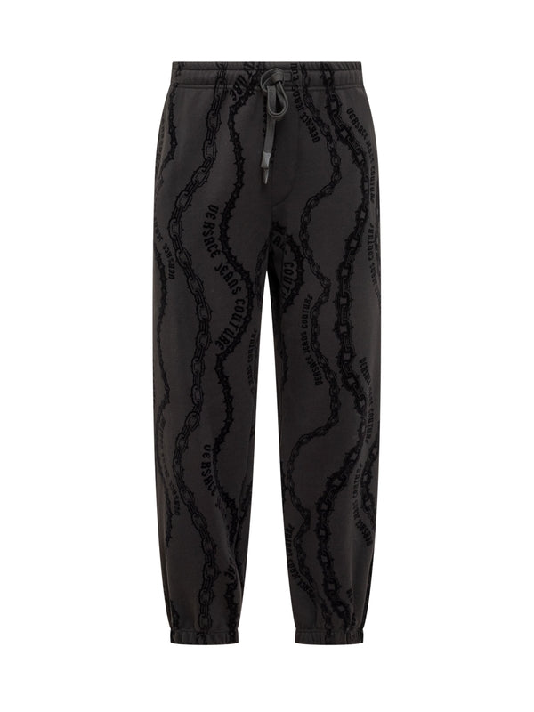 Allover Printed Drawstring Jogger Pants