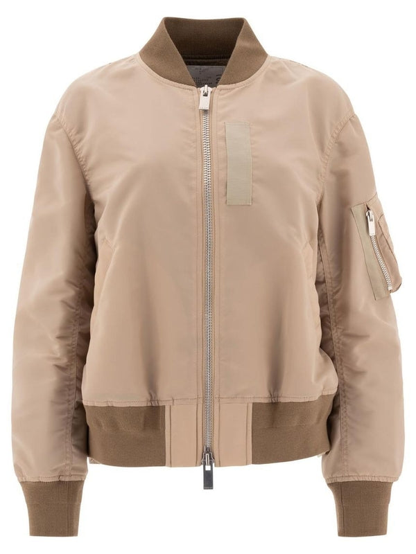 Sacai Beige Bomber Jacket