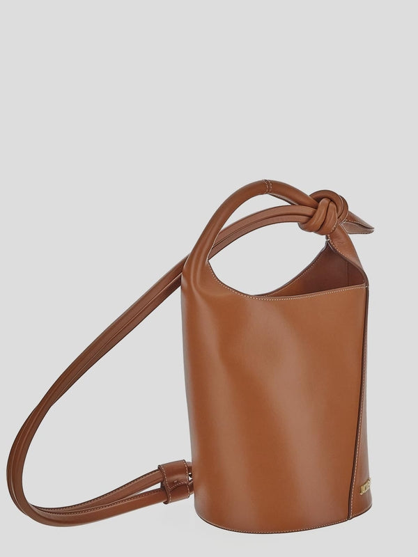 Tourni Logo Leather Bucket Bag