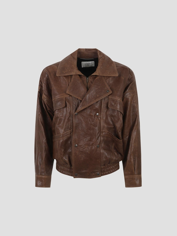 Saint Laurent Brown Biker