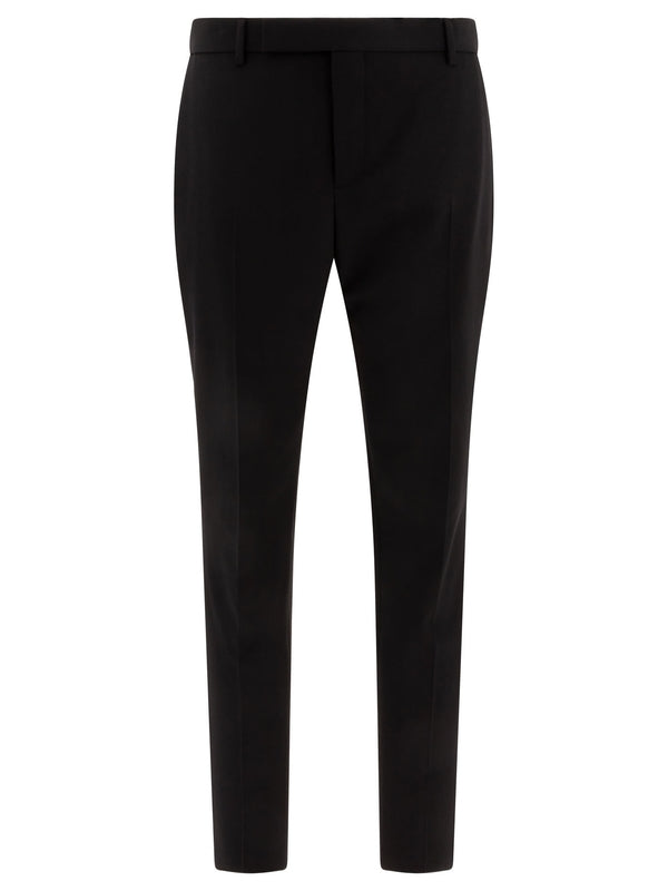 Black Slim Fit Wool Pants