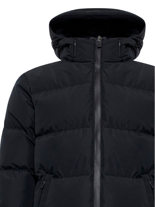 Black Hooded Padded Jacket