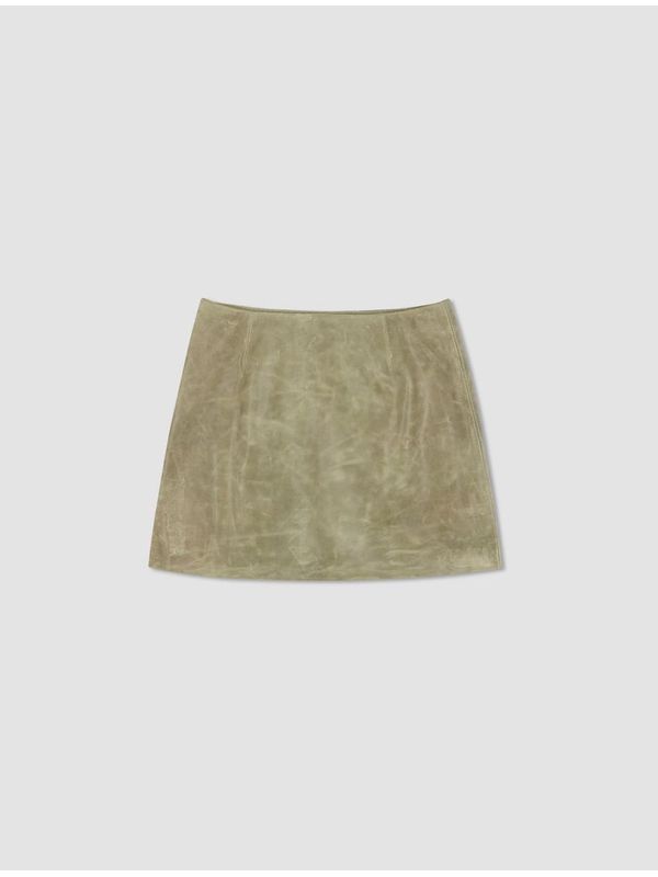 Stacks Front Pocket Lambskin Mini Skirt