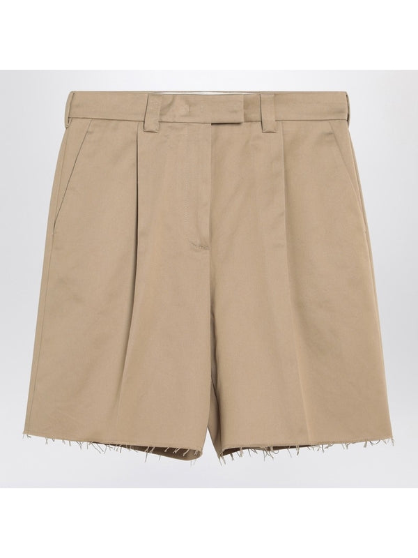 Back Logo Cotton Bermuda Shorts