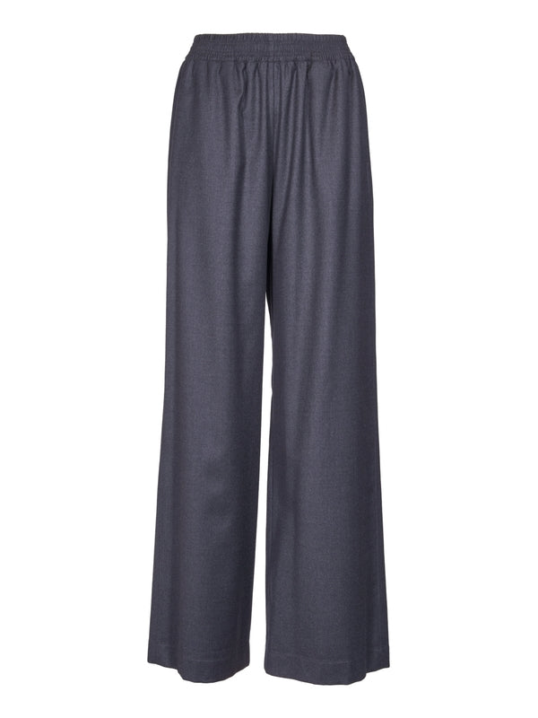 Wide Banding Wool Pants