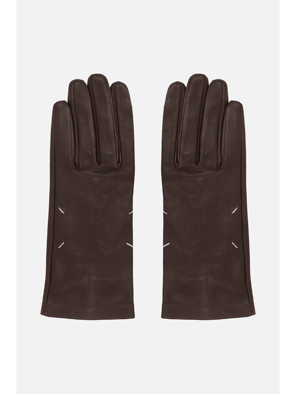 Maison Margiela Brown Leather Gloves
