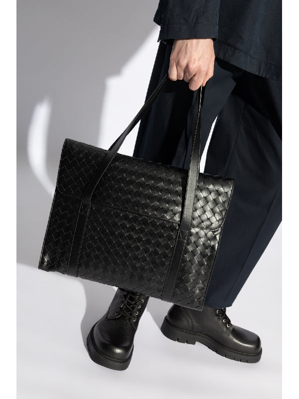 Intrecciato Leather Briefcase