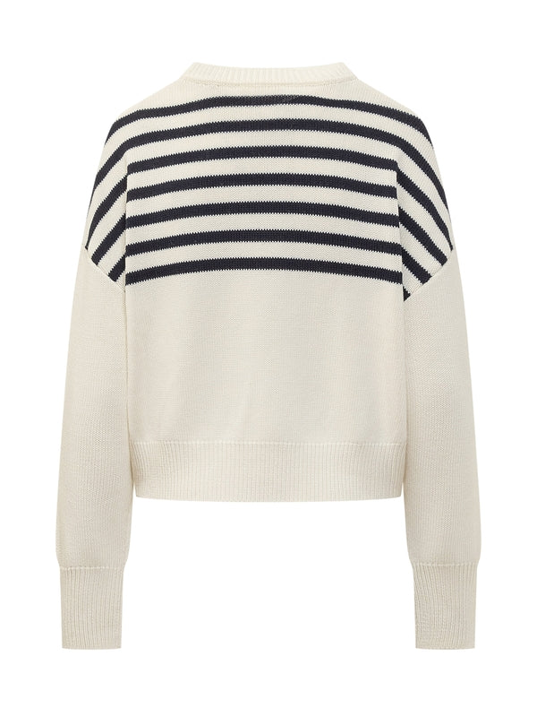 Stripe Cotton Blend Knit