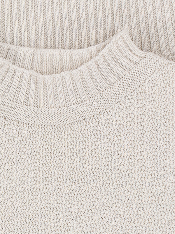 Mock Neck Cotton Knit