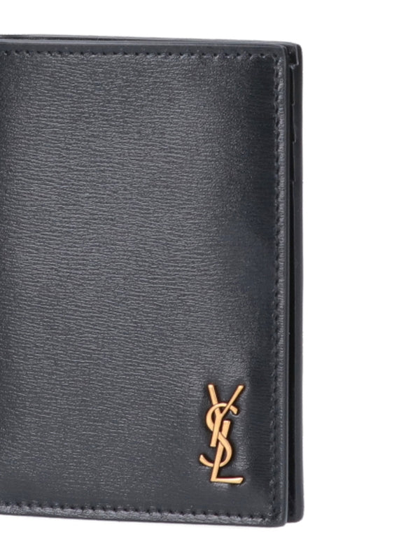 Cassandra Logo Leather Bi-Fold Wallet