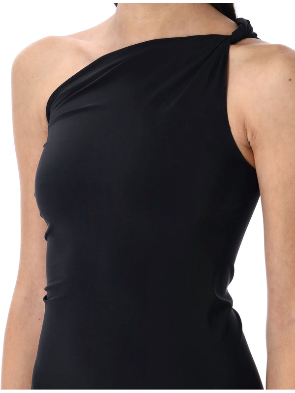 Black Twist One Shoulder Swimsuit